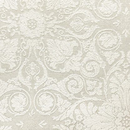 Y607 Linen Classic Baroque Jacquard Blackout Flat Panel Curtains